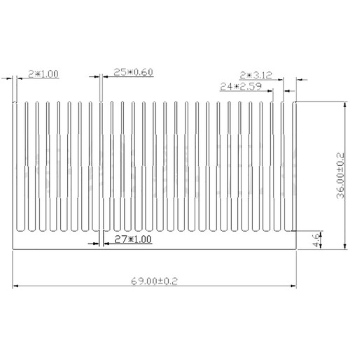 Breite 60mm-99mm kühlkörper Aluminium Eloxieren Radiatorkühler Heatsink Cooler - Picture 33 of 60