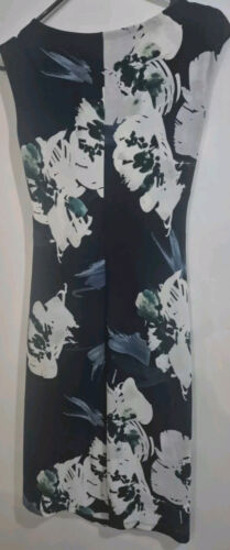 Lauren Ralph Lauren Blue Floral Bodycon Dress Size Small - A205 - Picture 5 of 7