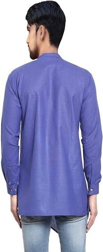 Lakkar Haveli Indian Men's Kurta Wedding Wear Plus Size ( Blue - 4XL ) - Picture 2 of 4