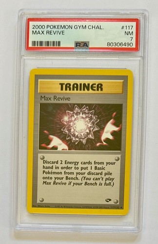 2000 Pokémon Gym Challenge #117 Max Revive PSA 7 NM - Picture 1 of 2