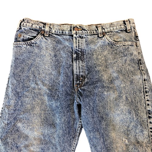 Retro 1980 Levis 549s Vintage Wash Straight Leg Jeans 38x30 USA Acid Wash - Picture 4 of 17