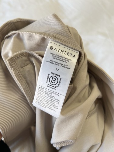 Athleta | Women's SZ 12 | Beige Brooklyn Cropped Mid Rise Ankle Abalone - Picture 3 of 8