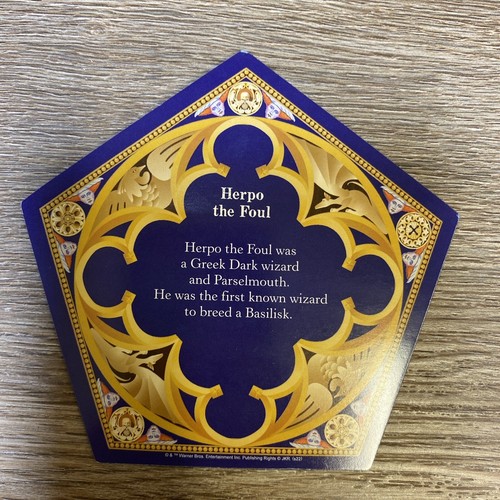Universal Studios Harry Potter Herpo the Foul Wizard Chocolate Frog Card - Picture 4 of 6