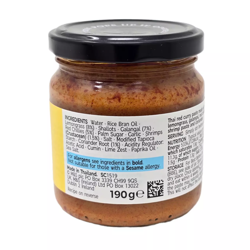 Thai Red Curry Paste aus Zitronengras Galgant Red Chilies M&S 190g - Bild 3 von 5