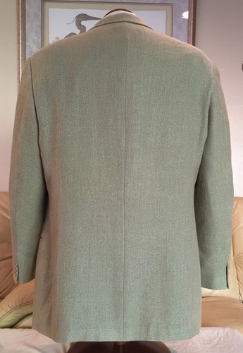 NEU Ermenegildo Zegna Herren Leinenmischung Beige 3 Btn Blazer Gr. 44 R L - Bild 2 von 12