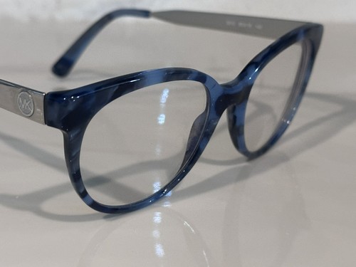 Michael Kors Eyeglasses Granada Blue Designer Silver Horn MK 4053 Frames Only - Picture 3 of 11