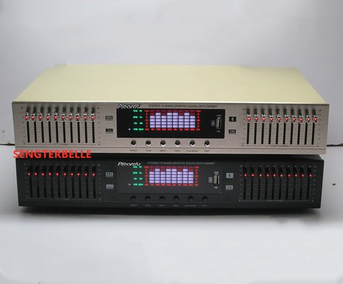 Hifi Audio Equalizer  Dual 10 Segment Home Stereo Tone EQ Mixer U-Disk Bluetooth - Afbeelding 1 van 12