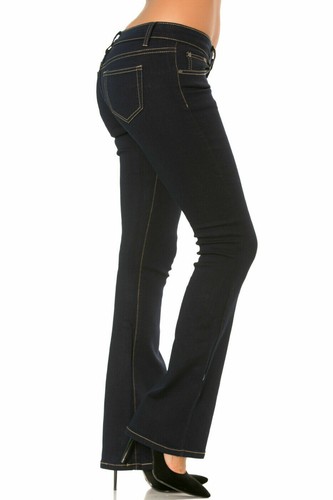 Ladies Boot cut Jeans Women's Denim Pants Stretch Work Office Trousers UK 6-14 - Picture 3 of 9