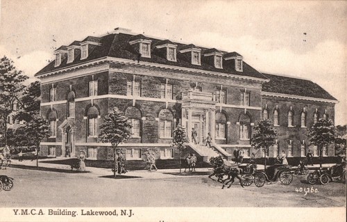 Lakewood NJ View of Y.M.C.A. Building Divided Back Postcard Posted 1907 - Picture 1 of 2
