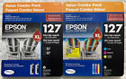 Epson 127 Black Color Ink Set T127120 T127520 T127220 T127320 T127420 Retail Pk