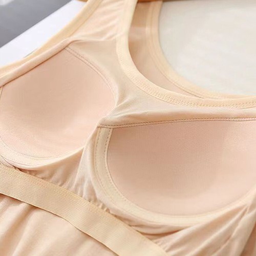 Women Vest Camisole with Built in Shelf Bra Tank Top Comfort Cotton Tops S- XXXL - Picture 8 of 19