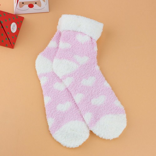 Winter 5 Pairs Ladies Heart Warm Bed Cosy Lounge Soft Floor Fluffy Socks Decor - Picture 6 of 12