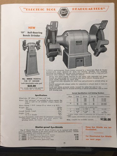 Vintage 1949 Black & Decker Katalog tragbare Elektrowerkzeuge Schleifer Schere Refacers - Bild 8 von 15
