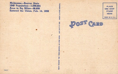 Greetings from Eugene, Oregon - unposted litho - Picture 3 of 3