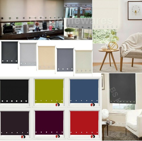 Day Light Blind-Square Eyelet Roller Blinds Easy Fit Window Blind 165-210cm Drop - Picture 8 of 58