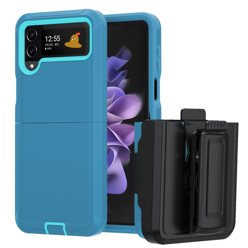 For Samsung Galaxy Z Flip 4 Shockproof Hybrid Phone Cover Case /Belt Clip Holder - Picture 9 of 19