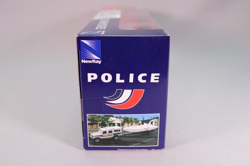 LE5924 NEW RAY 19915 Land Rover police avec remorque zodiac - Foto 5 di 5