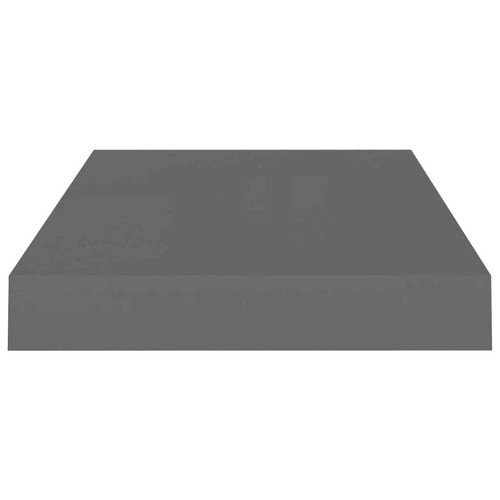 Floating Wall Shelves 2 pcs High Gloss Gray 15.7"x9.1"x1.5" MDF vidaXL - Picture 6 of 10
