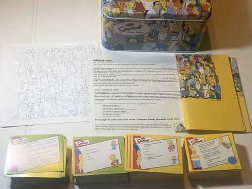 Vintage The Simpsons Trivia Game + Collector's Tin Cardinal 2000 Complete V Good - Picture 6 of 12