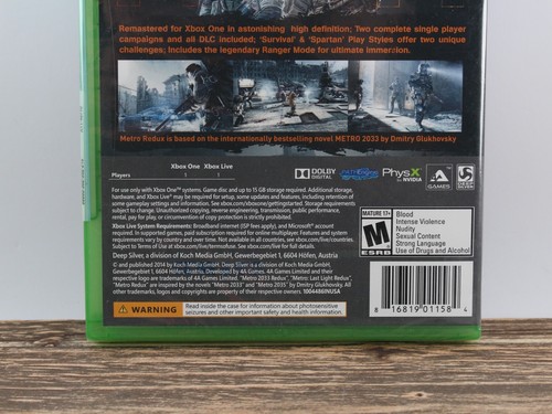 Metro Redux Xbox One (Nuevo Sellado de Fábrica Versión EE. UU.) Dos Juegos Completos Precintados - Imagen 5 de 11