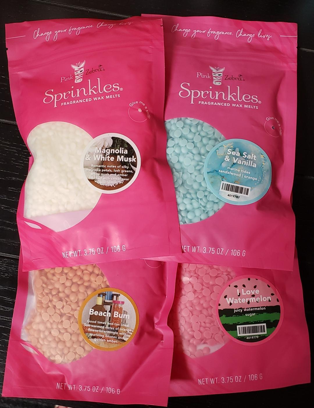 Pink Zebra wax Sprinkles - NEW - Factory Sealed 3.75 oz.Bags !