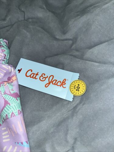 Cat & Jack Toddler Boy Drawstring Swim Shorts 18M Dinosaurs 50+ SPF - Picture 4 of 7