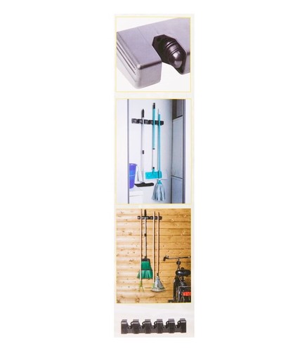 Tool Mate Brush Mop Storage Rack Organizer Wall Mounted Kitchen Holder Hanger - Picture 11 of 31
