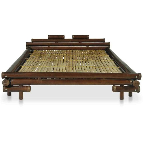 Bettgestell Dunkelbraun Bambus 140×200 cm - Bild 3 von 8