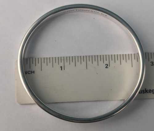 Vintage Tiffany & Co Sterling Silver 1837 Bangle 2 3/8" Bracelet- 1997 34 Grams - Picture 8 of 8