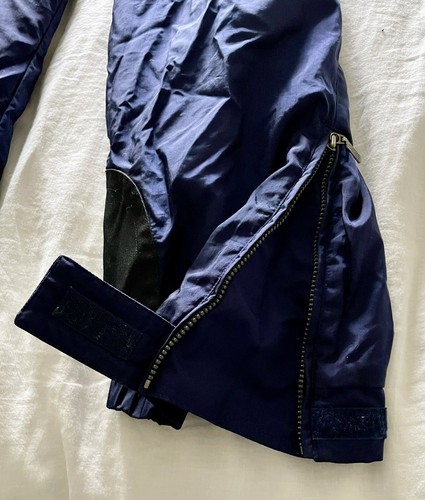VTG OSSI Mens LARGE Ski Suit Navy Purple Yellow Green OnePiece Belted Retro 80’s - Picture 19 of 23