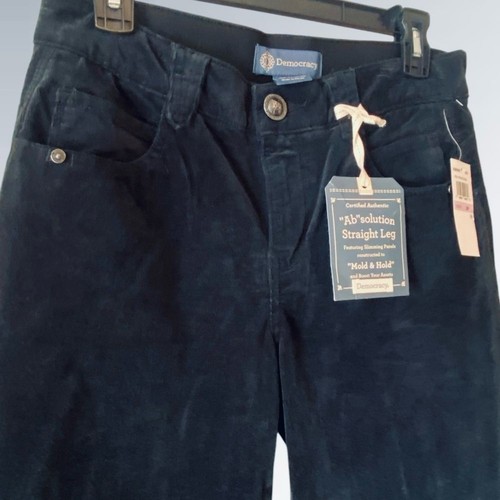 Democracy Ab solution corduroy pants with soft stretch in dark pine NWT size 6P - Picture 6 of 9