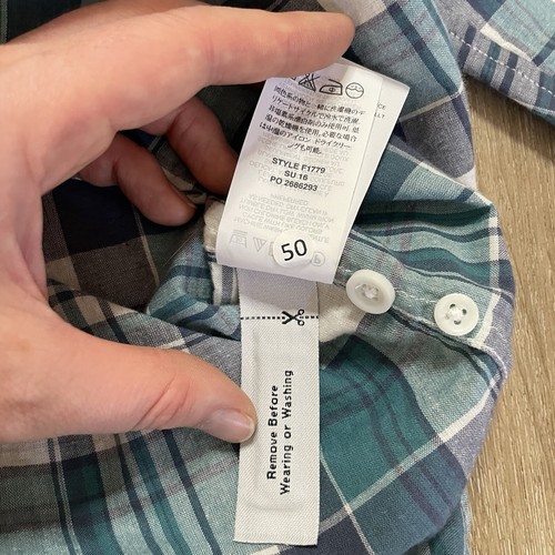 J.Crew Herren Hemd Gr. XL Slim Fit blau grün weiß kariert Langarm Knopf - Bild 12 von 18