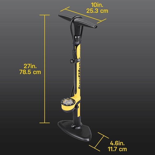 Premium Steel High Pressure Bike Floor Pump - 160 PSI with Valve Compatibility - Picture 6 of 9