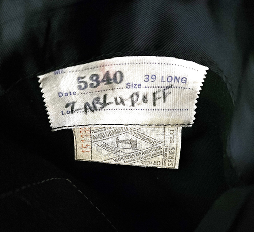 39 L Vintage 50s 60s Botany 500 Black Textured Stripe Blazer Sport Coat Jacket - Picture 11 of 11