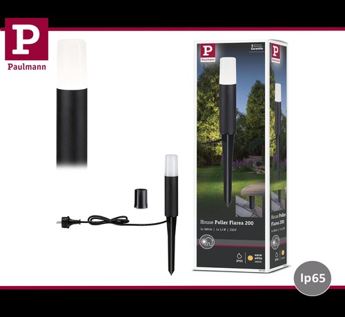 Paulmann Pollerleuchte Flarea in 200,400,600mm Ip65 3000K 230V Alu zur Auswahl - Bild 13 von 21