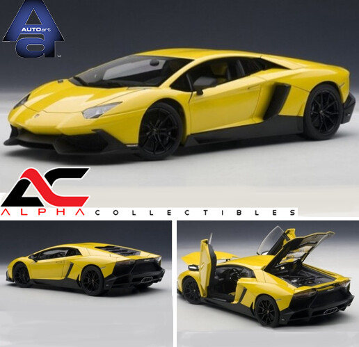 Lamborghini Aventador Lp720 4 Matt Black 50th Anniversary 1 18