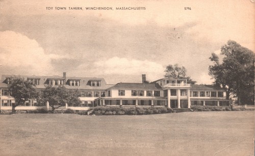 Vintage Postkarte 1954 Toy Town Taverne Haus Gebäude Winchendon Massachusetts MA
