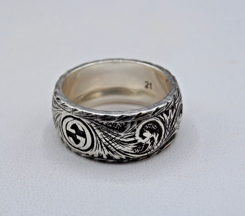 Gucci Gatto Sterling Silver Ring Size 9.5 with box and pouch - Picture 8 of 10
