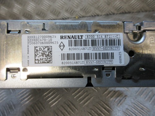 RENAULT LAGUNA EXPRESSION DCINAV 2007 MK2 5DR RADIO SETERO CD PLAYER 8200514871 - Picture 3 of 3