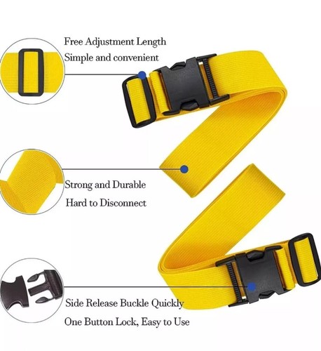 4 X Adjustable Luggage Straps Extra Strong Safety Suitcase Travel Baggage Belt. - Picture 4 of 5