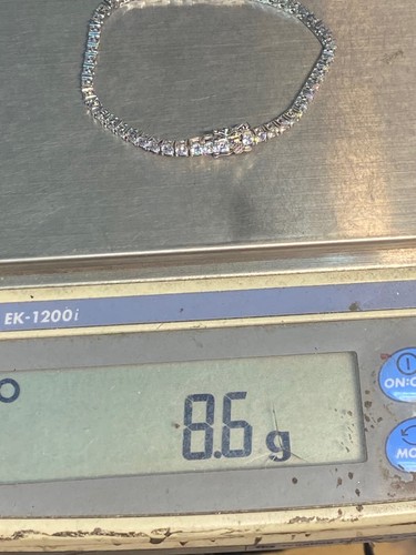 Women's Solid 925 Sterling Silver 7 Inch CZ Tennis Bracelet fancy 3 mm - Picture 3 of 5