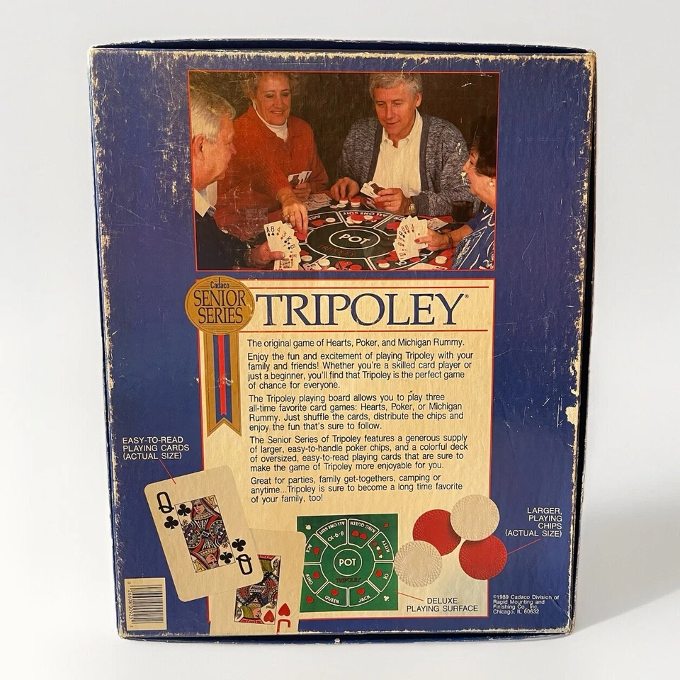 Tripoley, The Original Game of Michigan Rummy, Hearts & Poker - Cadco Complete - Image 2 of 3