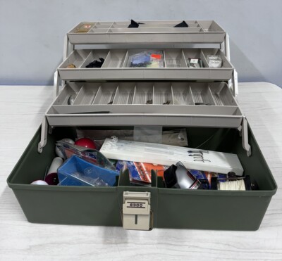Plano 6300N Fishing Tackle Box Tray Vintage Box Lot of Lures