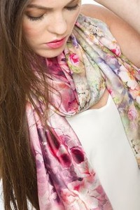 Ladies Scarf New Vintage Floral Print Spring Summer Fashion Style Scarves Shawl