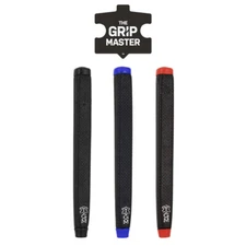 The Grip Master Large Perforated Sewn Paddle Putter - Black, Blue, Red Cap