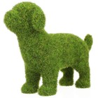Dog Topiary Outdoor Moss Statue Flocked Puppy Ornament Man