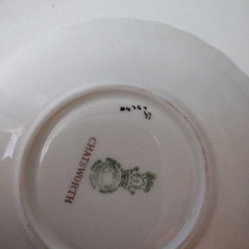 Royal Doulton - Chatsworth, H4794 - Teacup & Saucer - Early 1940's - Picture 5 of 8