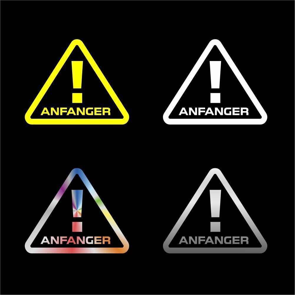 Anfänger Aufkleber Sticker Vinyl Info Fahrzeug Dekor Rot 12x10 cm N311221F