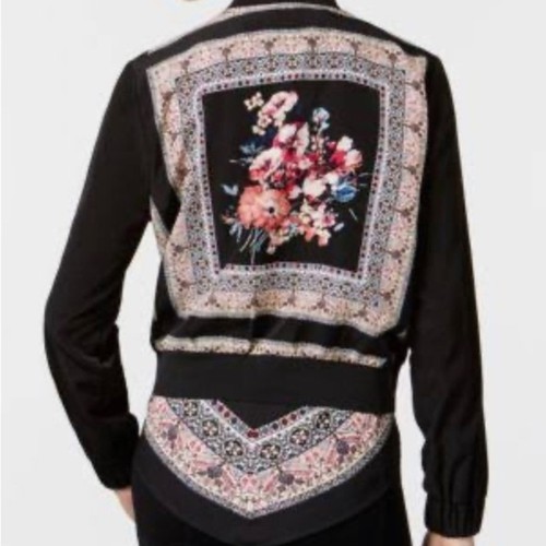 BCX- Floral Print Bomber Jacket Size M - Picture 4 of 15
