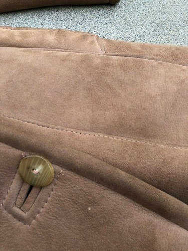 Marshall Field & Company Women's VTG 70s Lamb Leather Fur Winter Coat | 16 - Picture 7 of 12